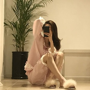 [세일상품/무료배송/당일출고] 베이비 핑크 지지미 잠옷세트(홈웨어)