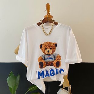 [무배] 봄신상 동글 테디베어 반팔 티셔츠 3컬러